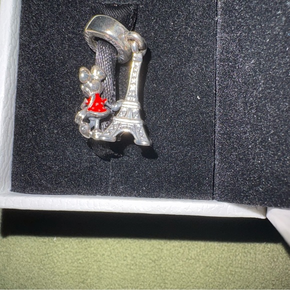 Pandora Minnie Mouse Eiffel Tower Charm - Red and Silver - Picture 4 of 5